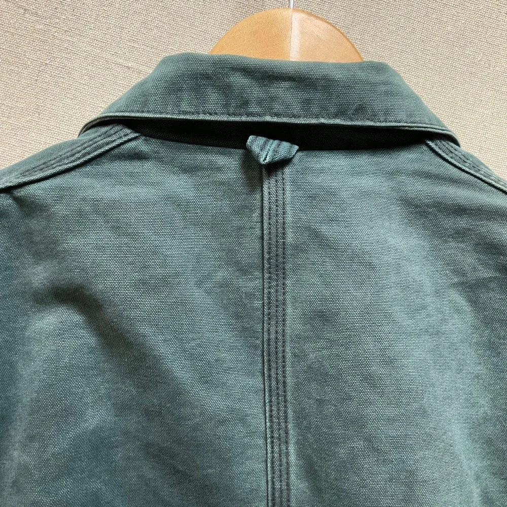 Vtg Carhartt CB143 Made in USA Hunter Green Blanket Lined Chore Coat XL‎ CB143 - Picture 9 of 12